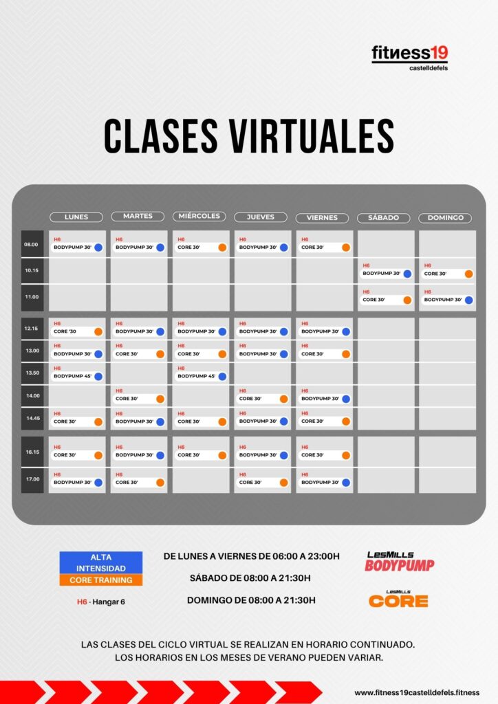 HORARIO CLASES VIRTUALES F19 junio